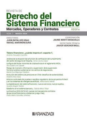 Imagen de Revista de Derecho del Sistema Financiero. Mercados, Operadores y Contratos