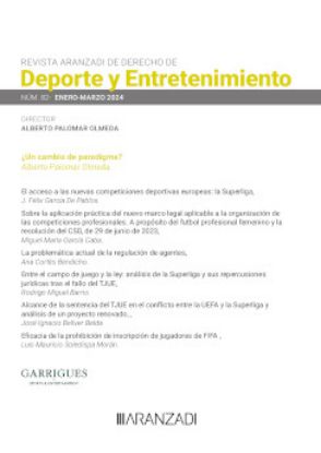 Imagen de Revista Aranzadi de Derecho de Deporte y Entretenimiento