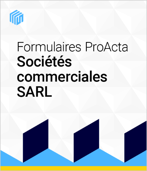 Image de Formulaires ProActa Sociétés Commerciales : SARL