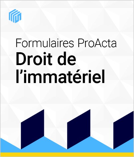 Image de Formulaires ProActa droit de l'immatériel