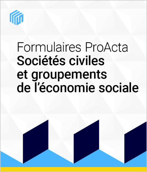Image de Formulaires ProActa sociétés civiles et groupements de l'économie sociale